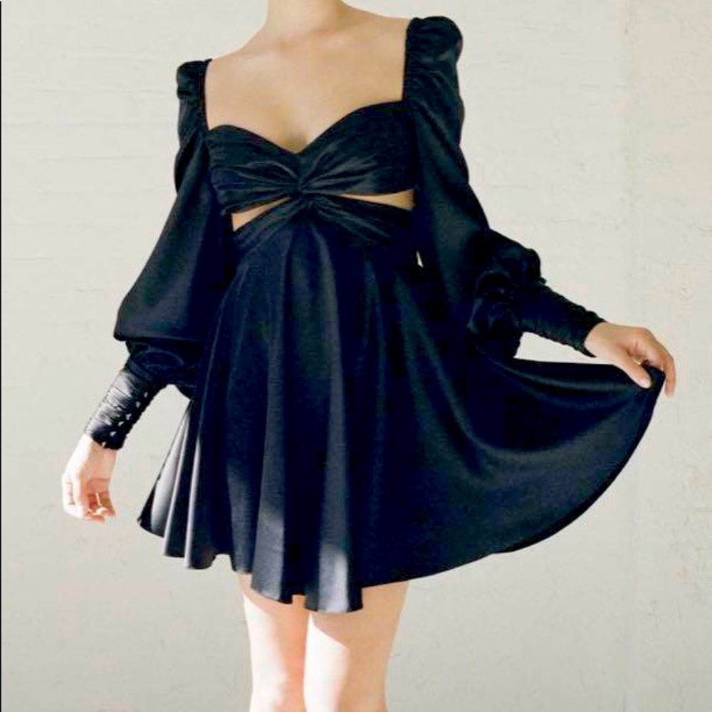 STHR Black silk Spotlight dress size small